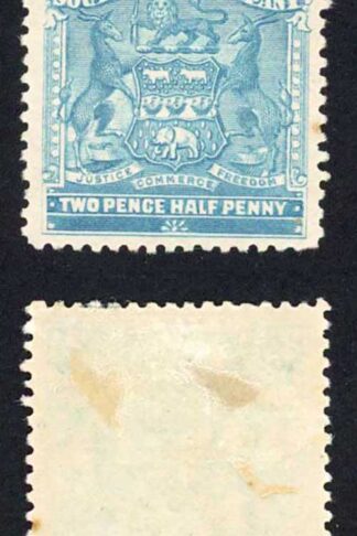 Rhodesia SG80 2 1/2d Dull Blue M/M (tone spot) Cat 28 pounds