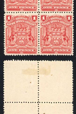 Rhodesia SG78 1d Red 2 x U/M Cat 48 pounds