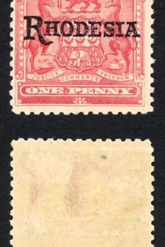 Rhodesia SG101a 1d Carmine-rose NO STOP M/M Cat 90 pounds