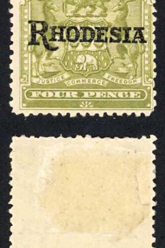Rhodesia SG105a 4d Olive NO STOP M/M Cat 110 pounds