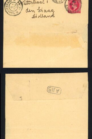 Grenada HG6 KEVII 1d Wrapper used to Holland