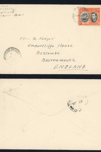 Grenada KGVI 2d on cover to England