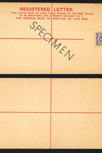 Grenada HG11a KGVI 6d registered envelope opt Specimen