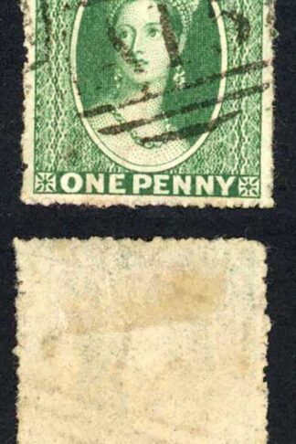 Grenada SG2 1d Green no wmk fine used Cat 50 pounds
