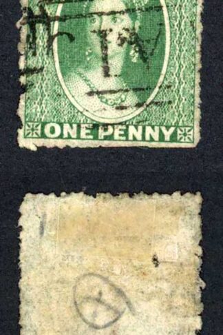 Grenada 1d Green with multiple lines sheet wmk