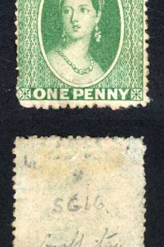 Grenada SG4 1d Green Wmk Star Mint no gum Cat 110 pounds