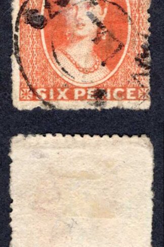 Grenada SG17 6d Deep Vermilion wmk Small Star sideways Cat 45 pounds