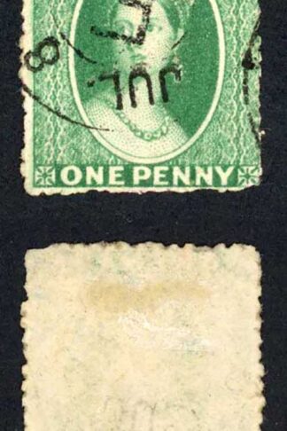 Grenada SG10 1d Deep Green Wmk Small Star Sideways Cat 50 pounds