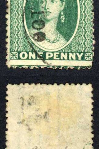 Grenada SG10 1d Deep Green Wmk Small Star Sideways Cat 50 pounds