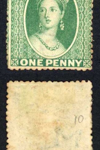 Grenada SG10 1d Deep Green Wmk Small Star Sideways Mint no gum Cat 140 pounds