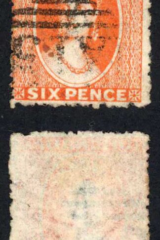 Grenada SG12 6d Orange-vermilion Wmk Large Star Cat 35 pounds