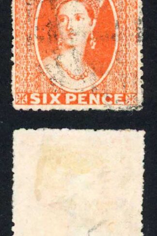 Grenada SG17 6d Deep Vermilion Wmk Small Star sideways Cat 45 pounds
