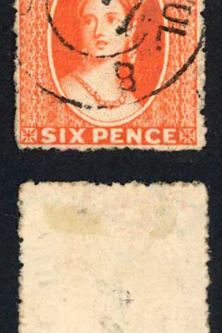 Grenada SG17 6d Deep Vermilion Wmk Small Star sideways Cat 45 pounds