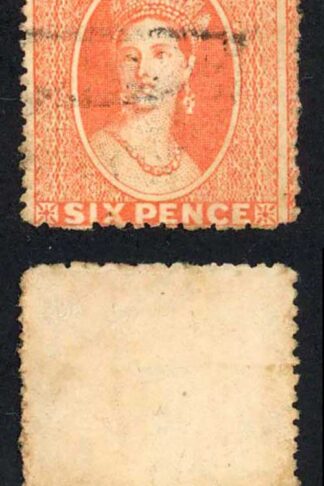 Grenada SG17 6d Deep Vermilion Wmk Small Star sideways Cat 45 pounds