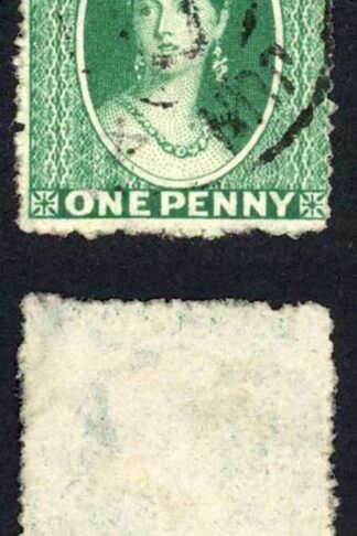 Grenada SG16 1d Green Wmk Small Star sideways Cat 55 pounds