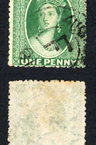 Grenada SG19 1d Green Wmk Small Star S/ways Cat 10 pounds