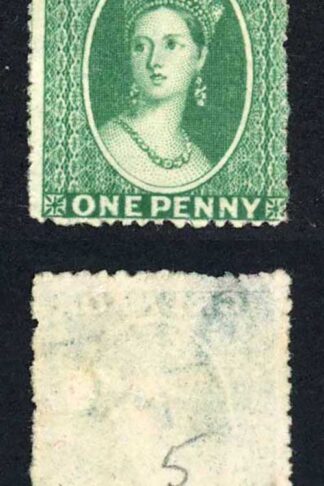 Grenada SG19 1d Green Wmk Small Star S/ways Mint no gum Small thin Cat 180
