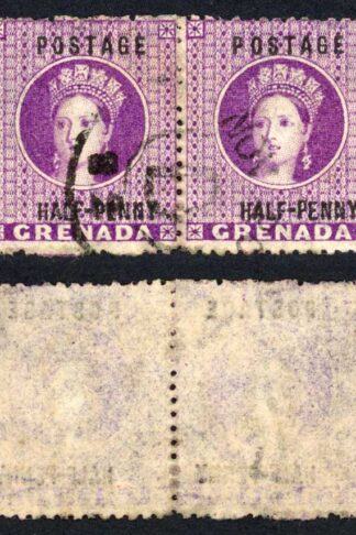 Grenada SG21 1/2d Deep Mauve Wmk Large Star sideways used Cat 14 pounds
