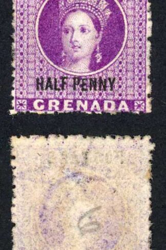 Grenada SG21 1/2d Deep Mauve Wmk Large Star S/ways No Hyphen M/M Cat 200 pounds