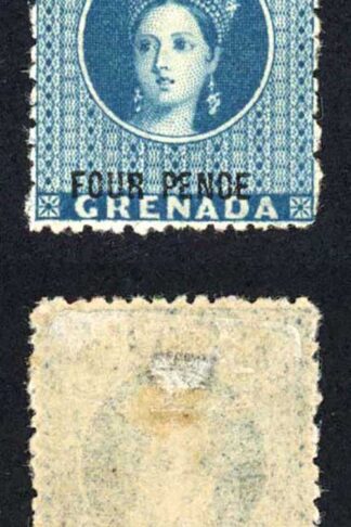 Grenada SG23 4d Blue Wmk Large Crown M/M Cat 150 pounds