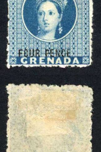 Grenada SG23 4d Blue Wmk Large Crown M/M Cat 150 pounds