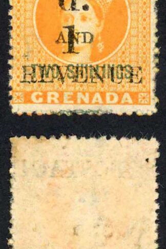 Grenada SG44 1d on 2/- Fiscal stamp M/M Cat 85 pounds