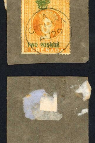 Grenada Fiscal Stamp Two Pound Jeffryes Forgery