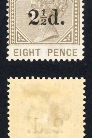 Grenada SG47 2 1/2d on 8d M/M Cat 23 pounds