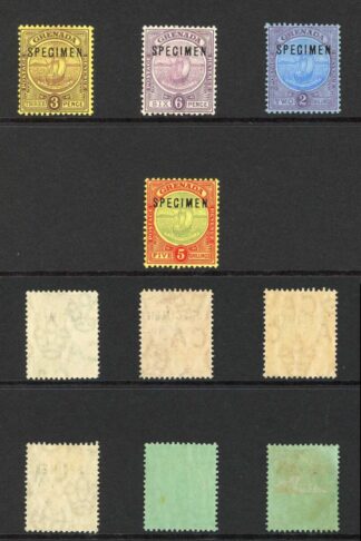 Grenada 1906/8 Specimen set of 10 Cat 250 pounds