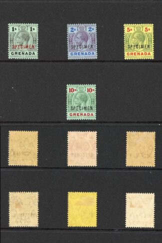 Grenada SG89s/101s Set of 10 opt Specimen M/M (6d no gum) Cat 225 pounds