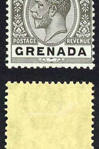 Grenada SG98b 1/- Black on blue green olive back M/M Cat 35 pounds