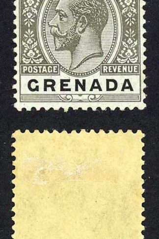 Grenada SG98b 1/- Black on blue green olive back M/M Cat 35 pounds