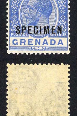 Grenada SG119s 2 1/2d Bright Blue wmk Mult Script opt Specimen M/M