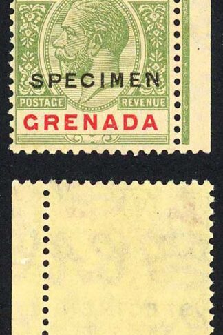 Grenada SG133 5/- opt SPECIMEN No gum