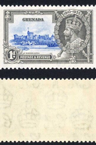 Grenada SG146 1d with a line by the turret but NOT the listed variety U/M