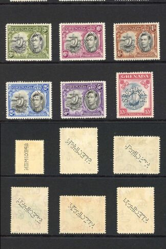 Grenada SG152s/63s KGVI Set of 12 Perf Specimen M/M Cat 325 pounds