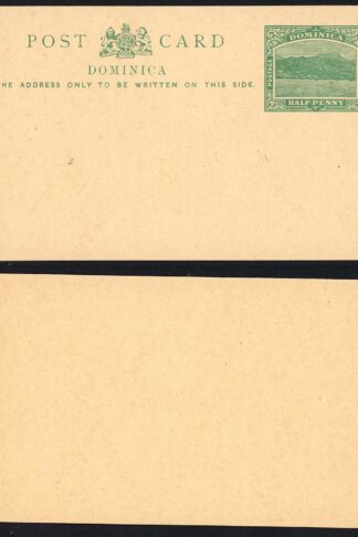 Dominica HG7 1/2d Postcard Mint
