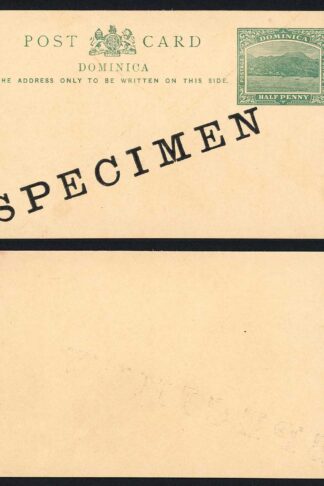Dominica HG7 1/2d Postcard Mint opt SPECIMEN