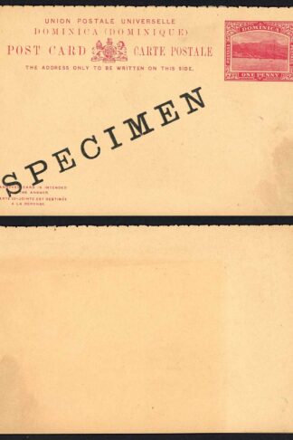 Dominica HG9 1d + 1d Reply card Mint