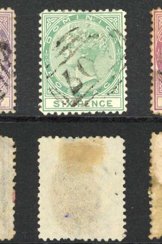 Dominica SG1/3 Set of 3 Wmk CC Perf 12.5 used Cat 325 pounds