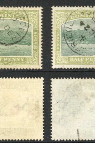 Dominica SG27 1/2d Wmk CC ERROR CROWN to LEFT Unlisted