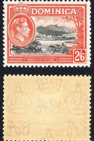 Dominica SG107 2/6 Black and Vermilion M/M Cat 24 pounds