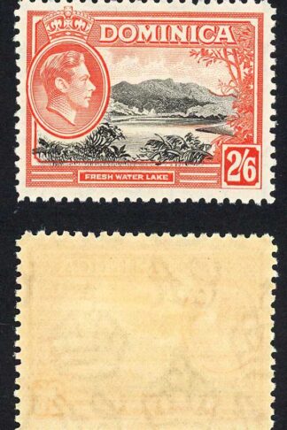 Dominica SG107 2/6 Black and Vermilion M/M Cat 24 pounds