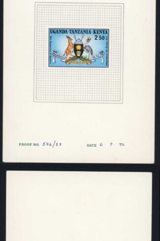 KUT SG346 1973 2/50 Independence Imperf Proof on a DLR Card