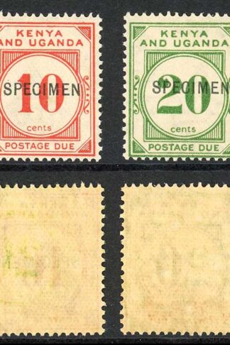 KUT 1928 Post Due 4 values opt Specimen (the other 2 were perf) M//M
