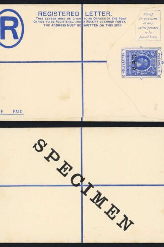 GEA 31c Registered envelope opt Specimen