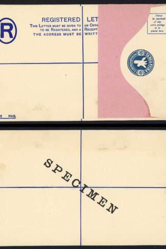 Tanganyika HG2a 50c Registered envelope size H