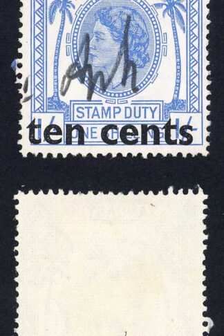 Tanganyika BF16 10c on 1/- Provisional surcharge