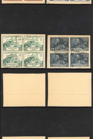Solomon Is SG77/80 UPU CDS Blocks of four Cat 24 pounds