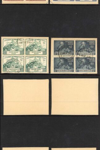 Solomon Is SG77/80 UPU CDS Blocks of four Cat 24 pounds